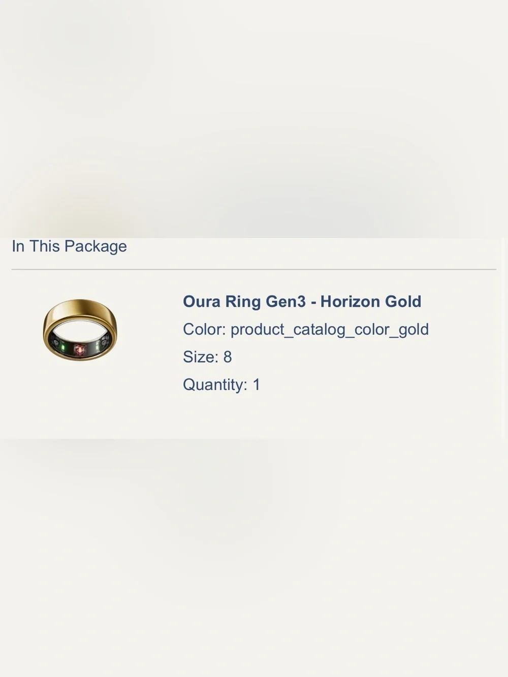 Gen 3 Oura Ring gold